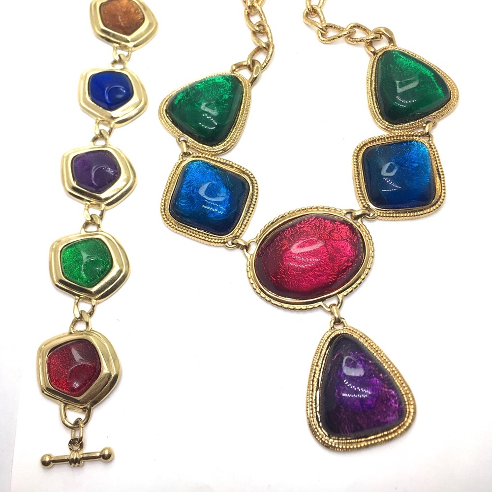 Vtg Kjl Avon Caprianti Collection Necklace Bracel… - image 4